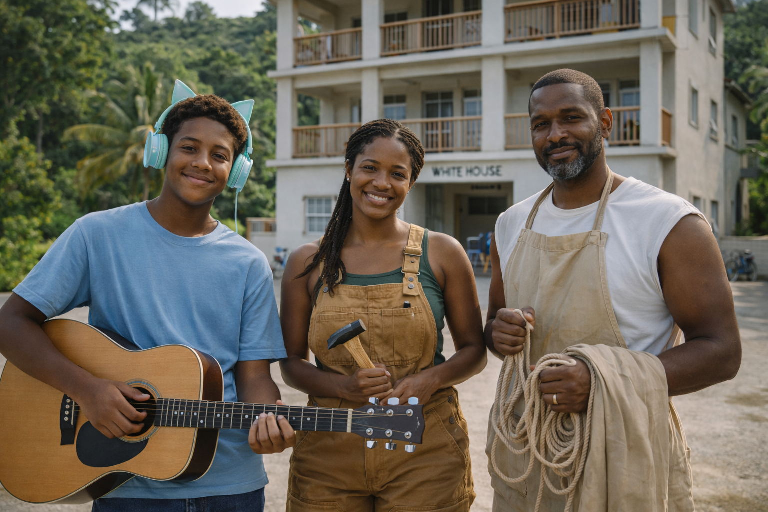 black family with teen kairo
