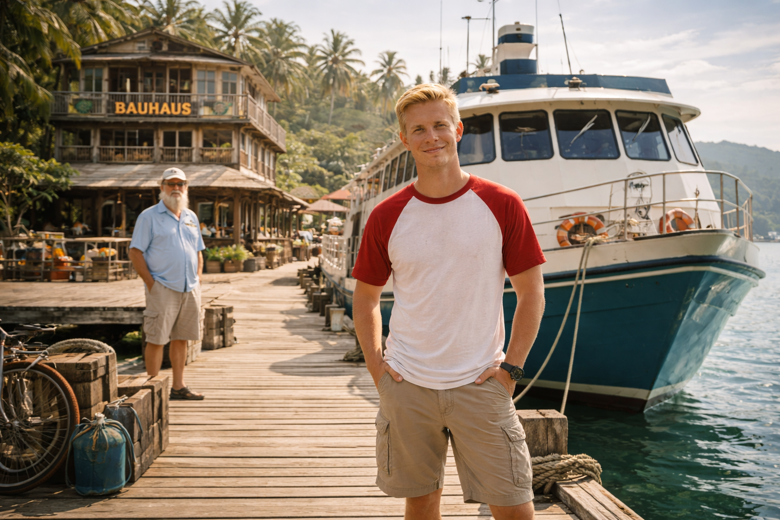 ryder with his captn uniform and denise