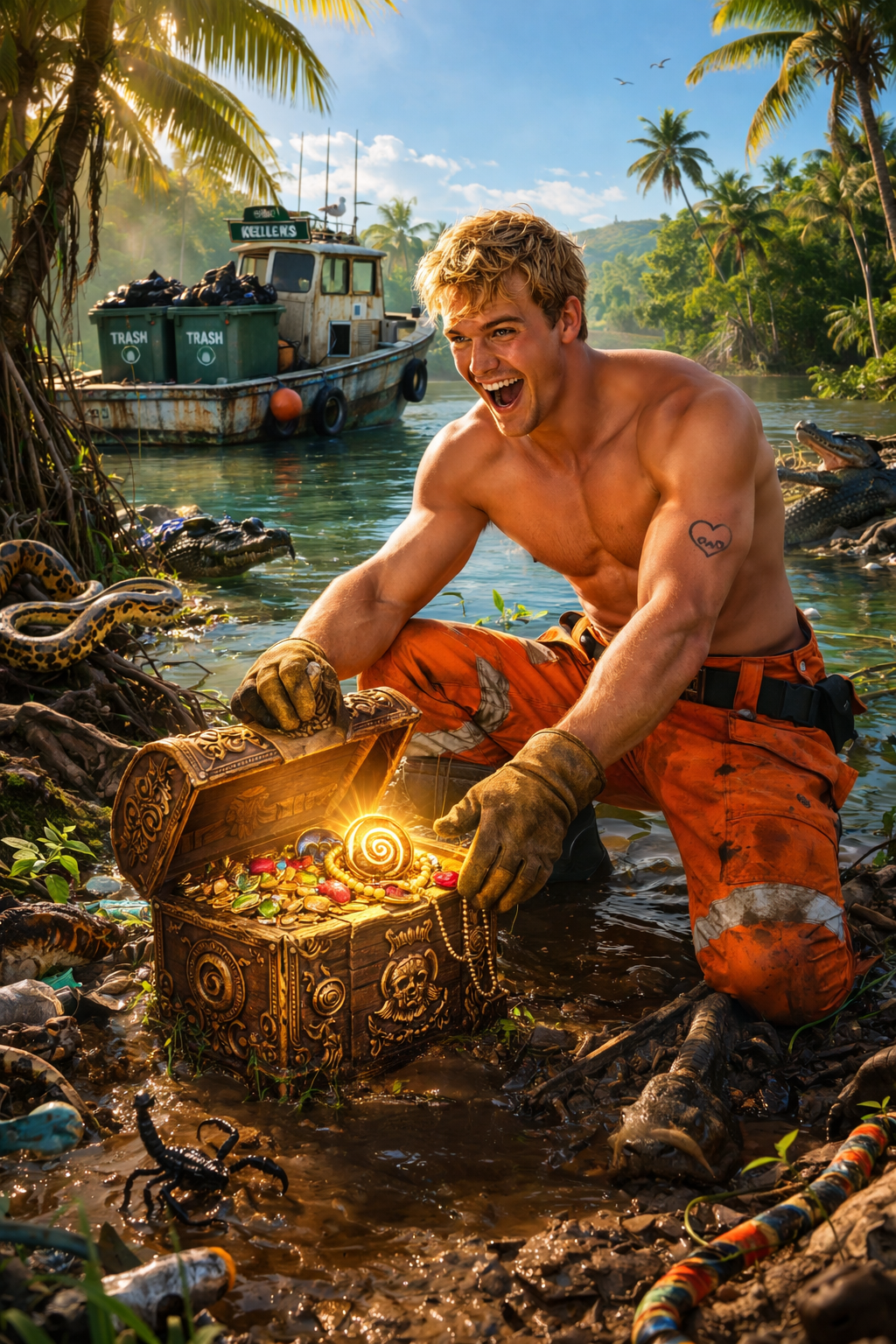 found in illegal trash in the lagoons